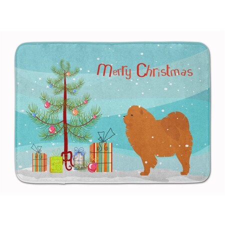 Carolines Treasures Chow Chow Merry Christmas Tree Machine Washable Memory Foam Mat BB2969RUG